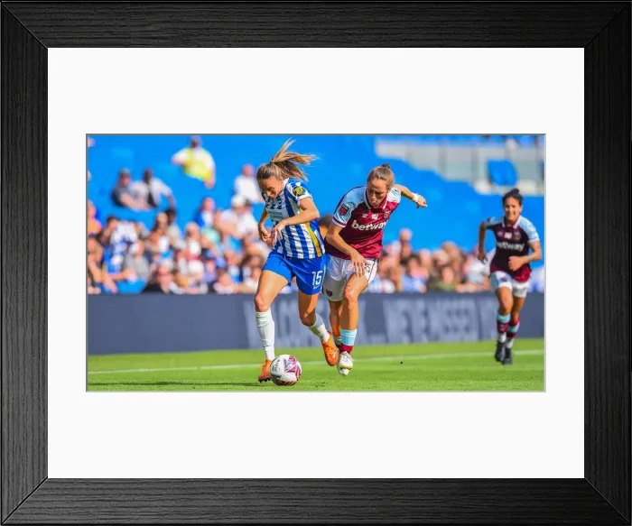 Framed Print : Brighton & Hove Albion Women vs. West Ham United Women: 2021 / 22 WSL Showdown at American Express Community Stadium Framed Print : Brighton & Hove Albion Women vs. West Ham United Women: 2021 / 22 WSL Showdown at American Express Community Stadium