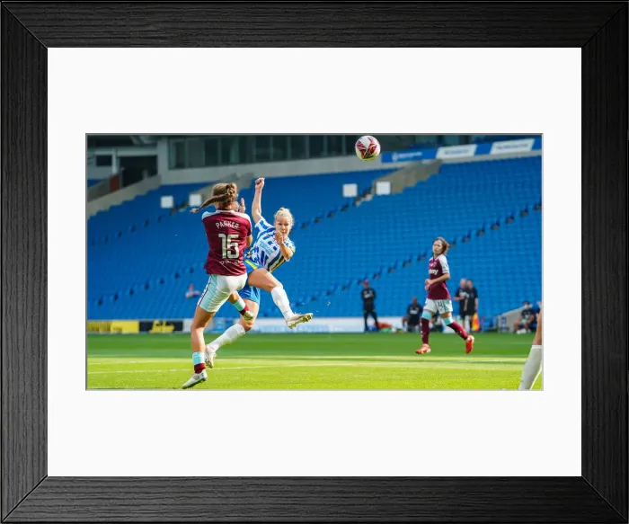 Framed Print : 2021 / 22 WSL Showdown: Brighton & Hove Albion Women vs. West Ham United Women at American Express Community Stadium (5th September) Framed Print : 2021 / 22 WSL Showdown: Brighton & Hove Albion Women vs. West Ham United Women at American Express Community Stadium (5th September)