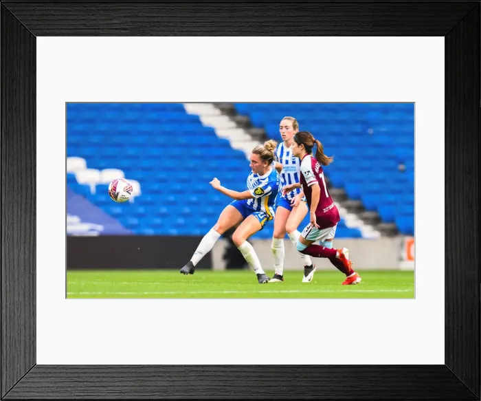 Framed Print : Brighton & Hove Albion Women vs. West Ham United Women: 2021 / 22 WSL Showdown at American Express Community Stadium Framed Print : Brighton & Hove Albion Women vs. West Ham United Women: 2021 / 22 WSL Showdown at American Express Community Stadium