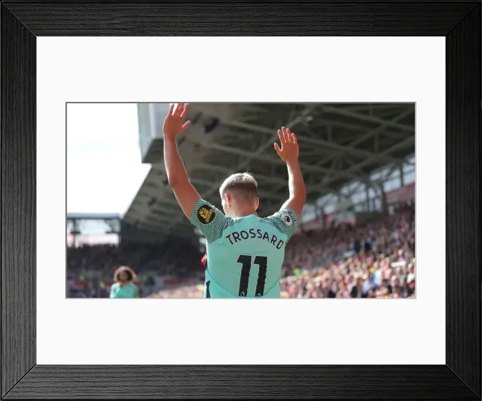Framed Print : Intense Premier League Clash: Brentford vs. Brighton and Hove Albion at Brentford Community Stadium (11SEP21)