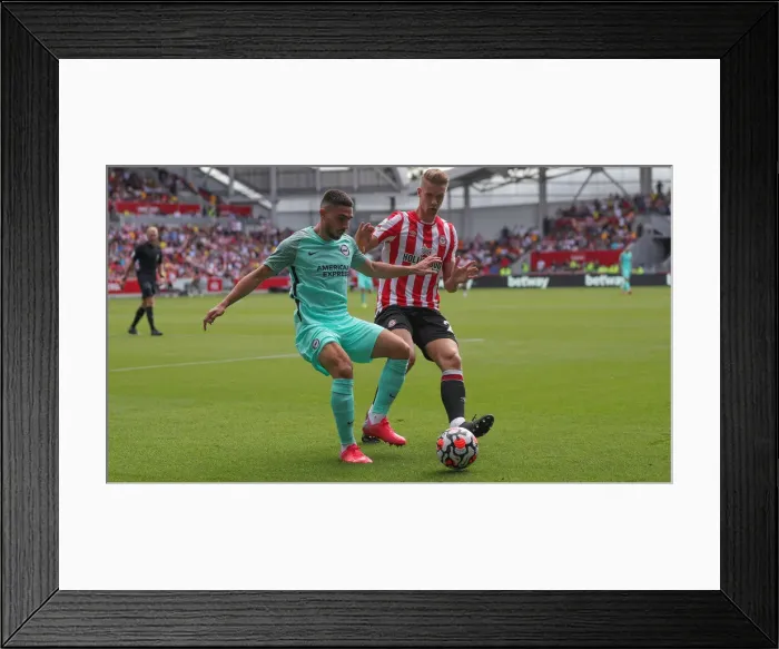 Framed Print : Premier League Battle: Brentford vs. Brighton and Hove Albion at Brentford Community Stadium (11SEP21) Framed Print : Premier League Battle: Brentford vs. Brighton and Hove Albion at Brentford Community Stadium (11SEP21)