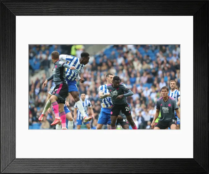 Framed Print : Premier League Showdown: Brighton & Hove Albion vs. Leicester City (19SEP21) Framed Print : Premier League Showdown: Brighton & Hove Albion vs. Leicester City (19SEP21)
