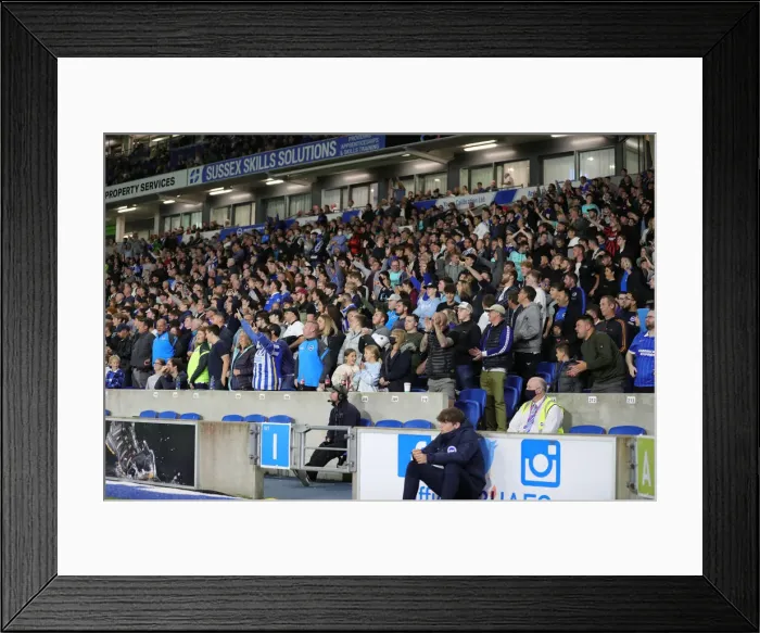 Framed Print : Brighton and Hove Albion vs Swansea City: Carabao Cup Clash at American Express Community Stadium (September 22, 2021)
