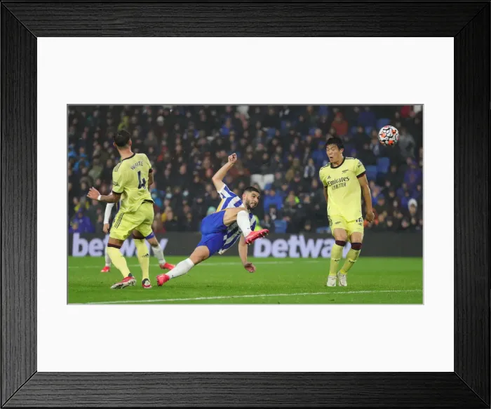 Framed Print : Intense Premier League Showdown: Brighton & Hove Albion vs. Arsenal (02.10.21) Framed Print : Intense Premier League Showdown: Brighton & Hove Albion vs. Arsenal (02.10.21)