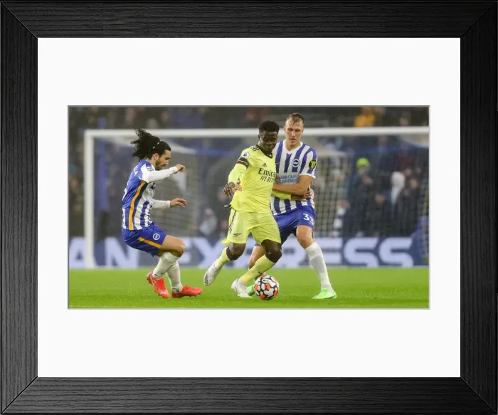 Framed Print : Intense Premier League Showdown: Brighton & Hove Albion vs. Arsenal (02.10.21)