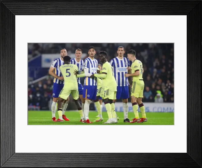 Framed Print : Intense Premier League Showdown: Brighton & Hove Albion vs. Arsenal (02.10.21) Framed Print : Intense Premier League Showdown: Brighton & Hove Albion vs. Arsenal (02.10.21)