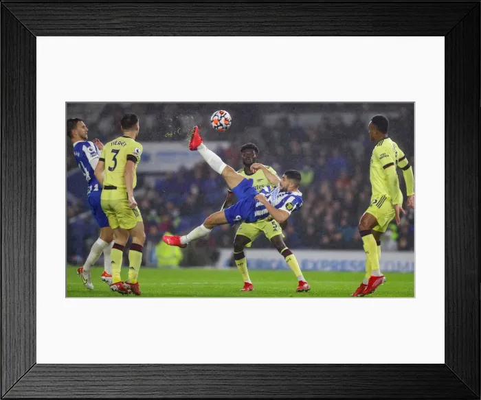 Framed Print : Intense Premier League Showdown: Brighton & Hove Albion vs. Arsenal (02.10.21) Framed Print : Intense Premier League Showdown: Brighton & Hove Albion vs. Arsenal (02.10.21)