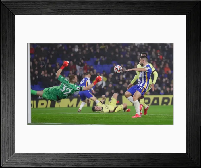 Framed Print : Intense Premier League Showdown: Brighton & Hove Albion vs. Arsenal (02.10.21) Framed Print : Intense Premier League Showdown: Brighton & Hove Albion vs. Arsenal (02.10.21)