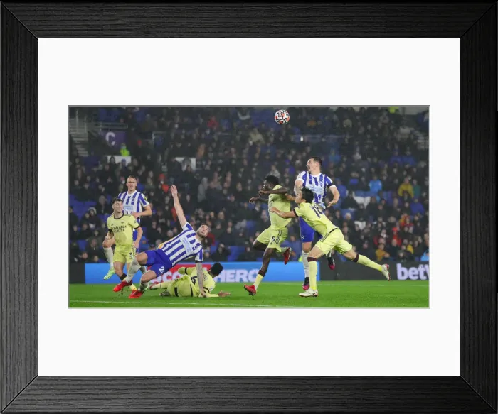 Framed Print : Intense Premier League Clash: Brighton & Hove Albion vs. Arsenal (02OCT21) Framed Print : Intense Premier League Clash: Brighton & Hove Albion vs. Arsenal (02OCT21)
