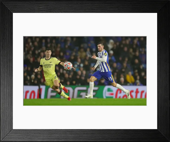 Framed Print : Intense Premier League Showdown: Brighton & Hove Albion vs. Arsenal (02.10.21)