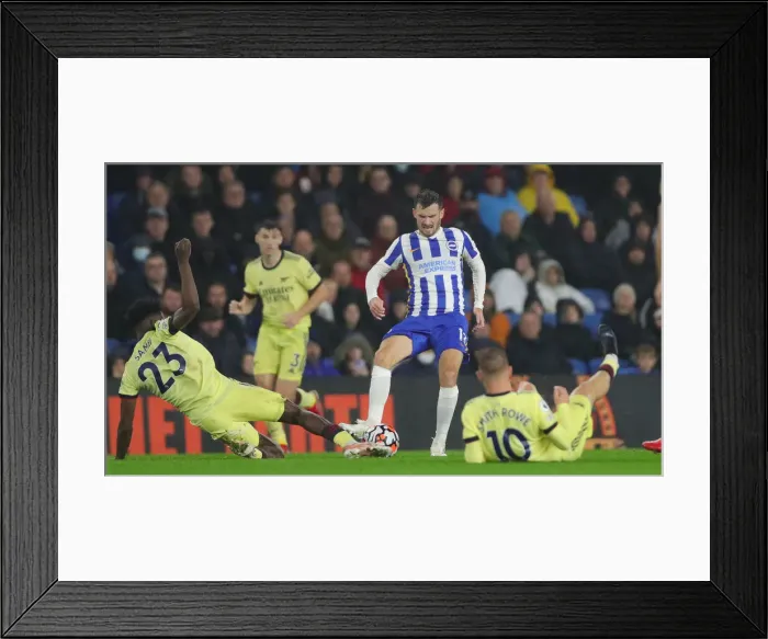 Framed Print : Intense Premier League Showdown: Brighton & Hove Albion vs. Arsenal (02.10.21) Framed Print : Intense Premier League Showdown: Brighton & Hove Albion vs. Arsenal (02.10.21)
