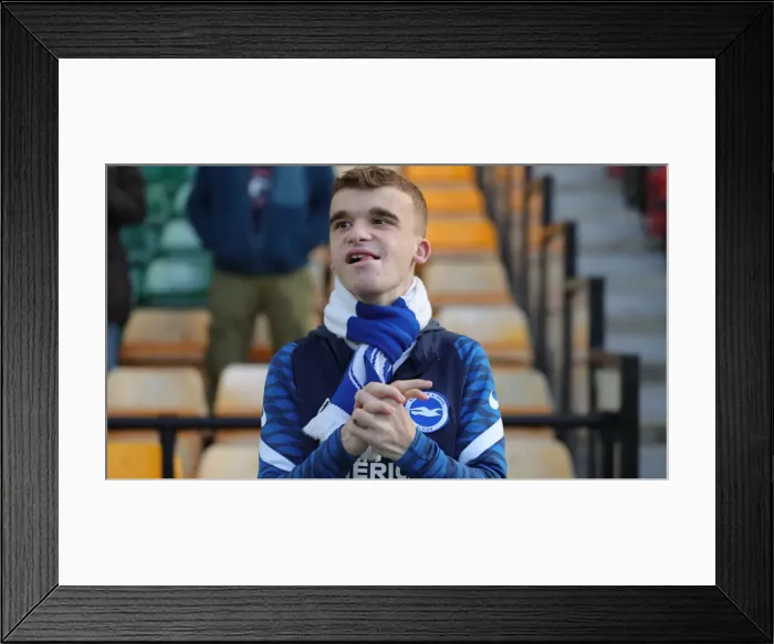 Framed Print : Premier League Showdown: Norwich City vs. Brighton and Hove Albion at Carrow Road (16th October 2021)