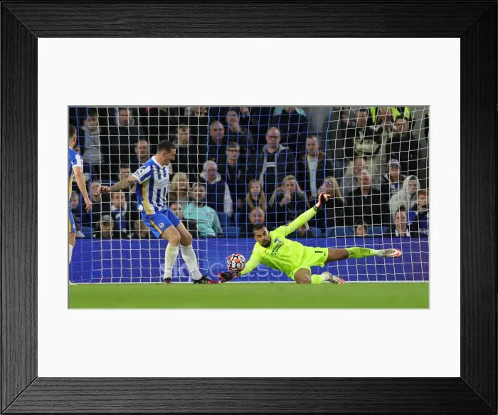 Framed Print : Intense Premier League Showdown: Brighton & Hove Albion vs Manchester City (23rd October 2021)