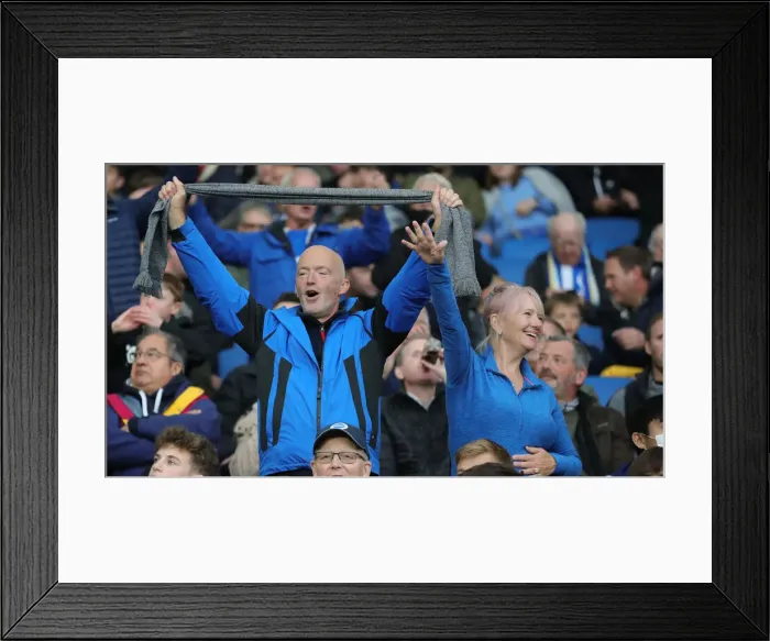 Framed Print : Intense Premier League Showdown: Brighton & Hove Albion vs Manchester City (23.10.21)