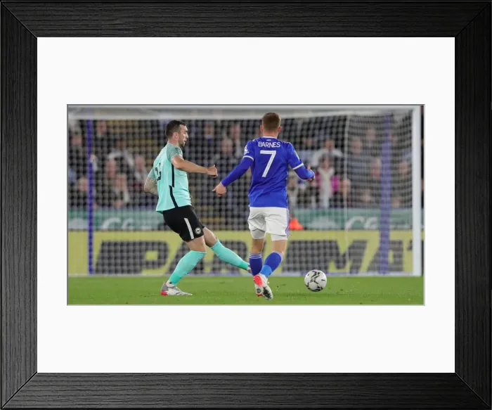 Framed Print : Carabao Cup: Intense Clash between Leicester City and Brighton & Hove Albion at King Power Stadium (27th October 2021) Framed Print : Carabao Cup: Intense Clash between Leicester City and Brighton & Hove Albion at King Power Stadium (27th October 2021)