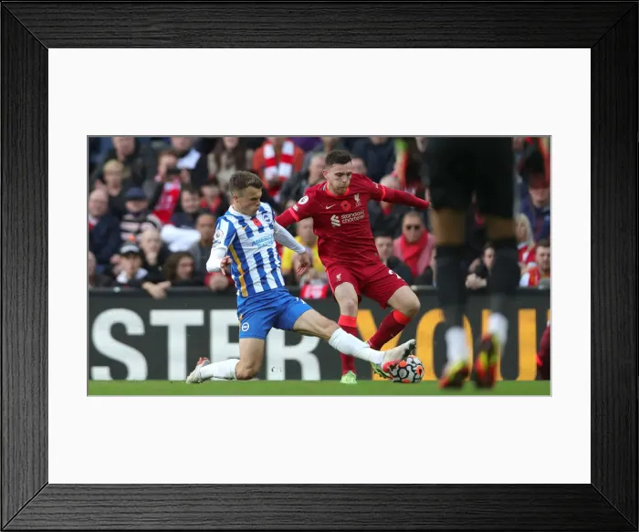 Framed Print : Intense Premier League Clash: Liverpool vs. Brighton and Hove Albion at Anfield (30OCT21) Framed Print : Intense Premier League Clash: Liverpool vs. Brighton and Hove Albion at Anfield (30OCT21)