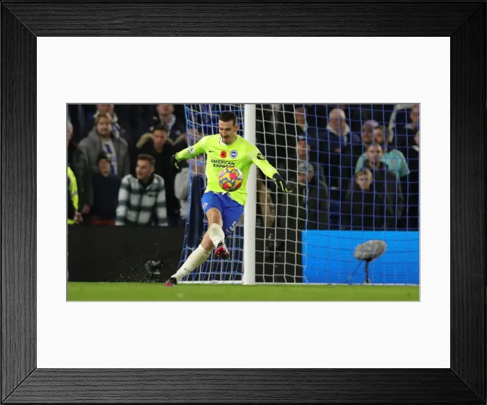 Framed Print : Intense Premier League Clash: Brighton & Hove Albion vs. Newcastle United (November 6, 2021)