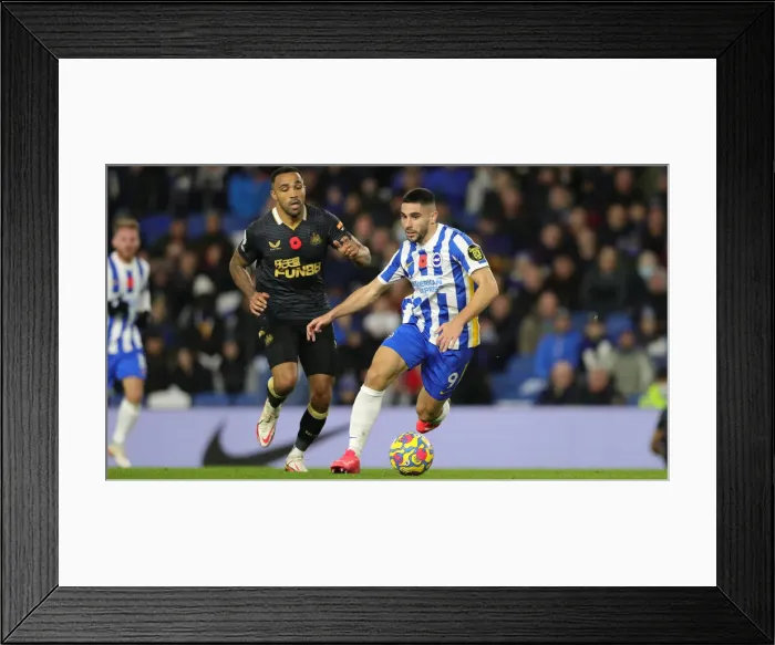 Framed Print : Intense Premier League Clash: Brighton & Hove Albion vs. Newcastle United (6th November 2021) Framed Print : Intense Premier League Clash: Brighton & Hove Albion vs. Newcastle United (6th November 2021)