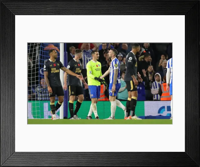 Framed Print : Intense Premier League Clash: Brighton & Hove Albion vs. Newcastle United (6th November 2021) Framed Print : Intense Premier League Clash: Brighton & Hove Albion vs. Newcastle United (6th November 2021)