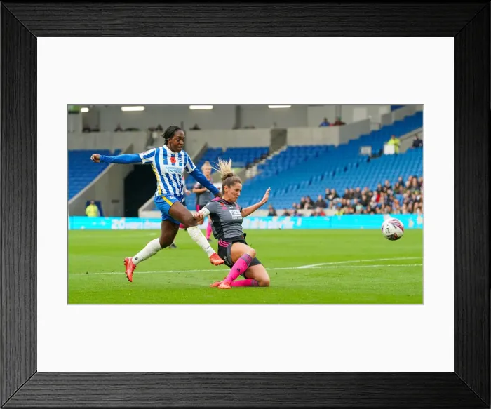 Framed Print : Premier League Women's Football: Brighton & Hove Albion vs. Leicester City - Showdown at American Express Community Stadium (14th November 2021) Framed Print : Premier League Women's Football: Brighton & Hove Albion vs. Leicester City - Showdown at American Express Community Stadium (14th November 2021)