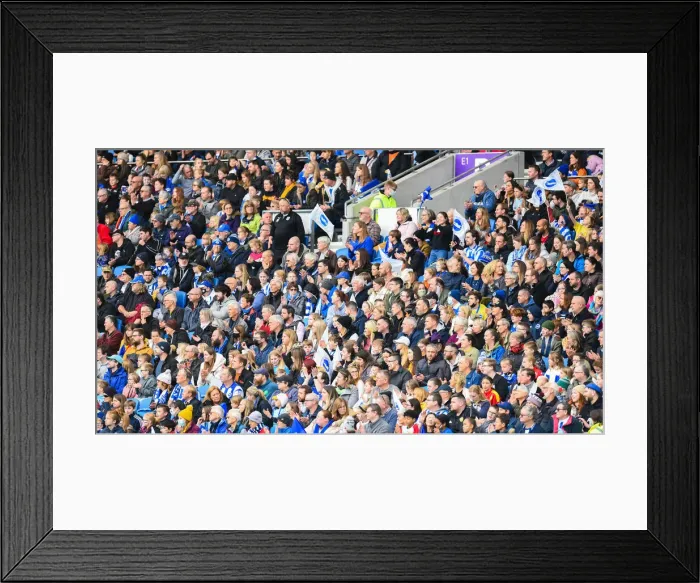 Framed Print : Brighton & Hove Albion Women vs. Leicester City Women: WSL Showdown at American Express Community Stadium (14NOV21) Framed Print : Brighton & Hove Albion Women vs. Leicester City Women: WSL Showdown at American Express Community Stadium (14NOV21)