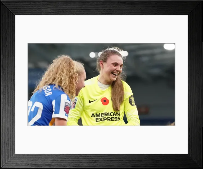 Framed Print : Intense WSL Clash: Brighton & Hove Albion Women vs. Leicester City Women (14NOV21) Framed Print : Intense WSL Clash: Brighton & Hove Albion Women vs. Leicester City Women (14NOV21)