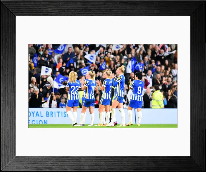 Framed Print : Brighton & Hove Albion Women vs. Leicester City Women: Premier League Showdown at American Express Community Stadium (14th November 2021) Framed Print : Brighton & Hove Albion Women vs. Leicester City Women: Premier League Showdown at American Express Community Stadium (14th November 2021)