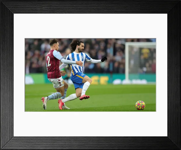 Framed Print : Premier League Clash: Aston Villa vs. Brighton & Hove Albion at Villa Park - 20th November 2021