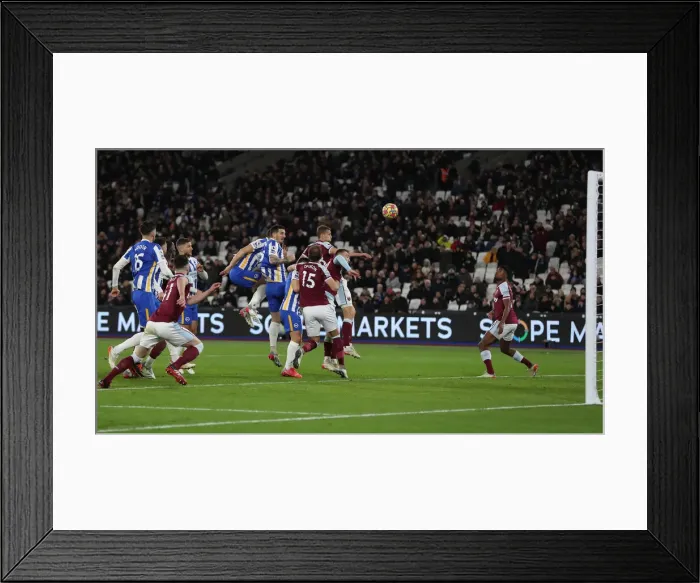 Framed Print : Decisive Moment: West Ham vs. Brighton at The London Stadium - Premier League 2021 / 22 Framed Print : Decisive Moment: West Ham vs. Brighton at The London Stadium - Premier League 2021 / 22