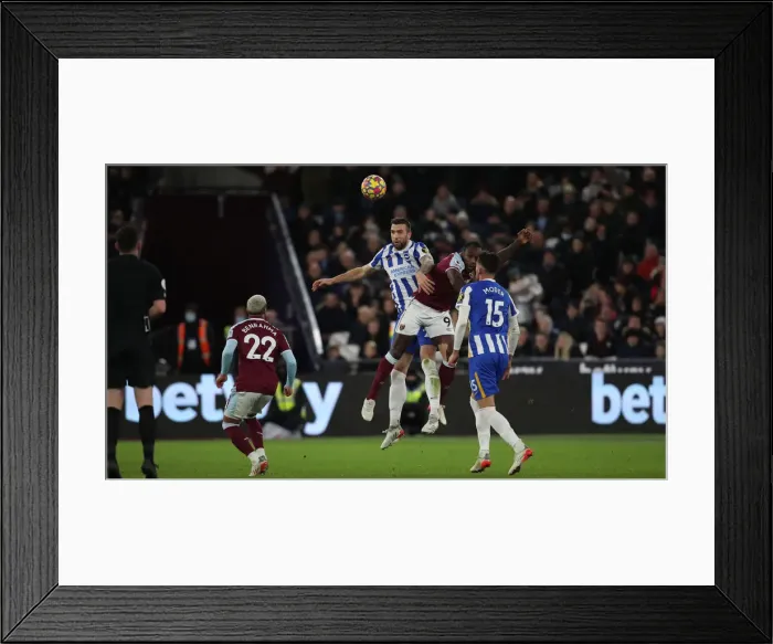 Framed Print : Decisive Moment: West Ham vs. Brighton - Premier League Clash at The London Stadium (01DEC21) Framed Print : Decisive Moment: West Ham vs. Brighton - Premier League Clash at The London Stadium (01DEC21)