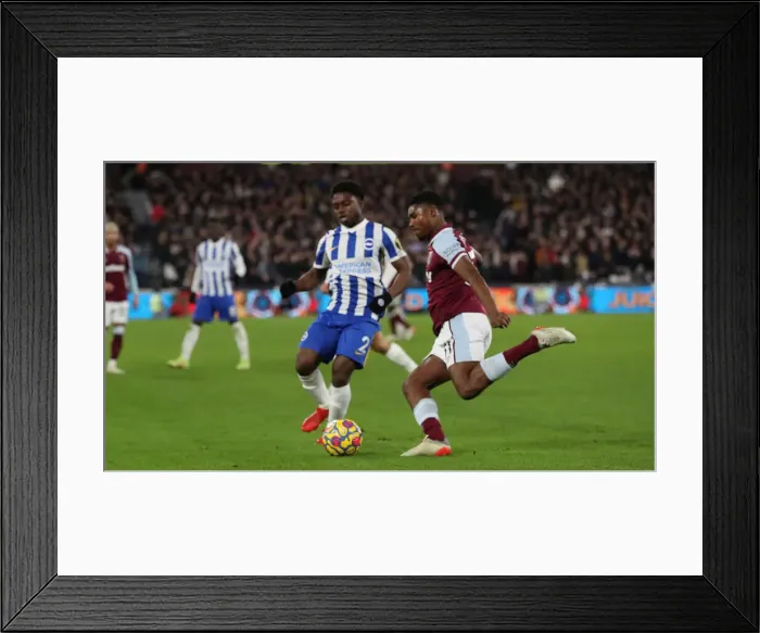 Framed Print : Decisive Moment: West Ham vs. Brighton, Premier League (1st Dec 2021) - Intense Action on The London Stadium Framed Print : Decisive Moment: West Ham vs. Brighton, Premier League (1st Dec 2021) - Intense Action on The London Stadium
