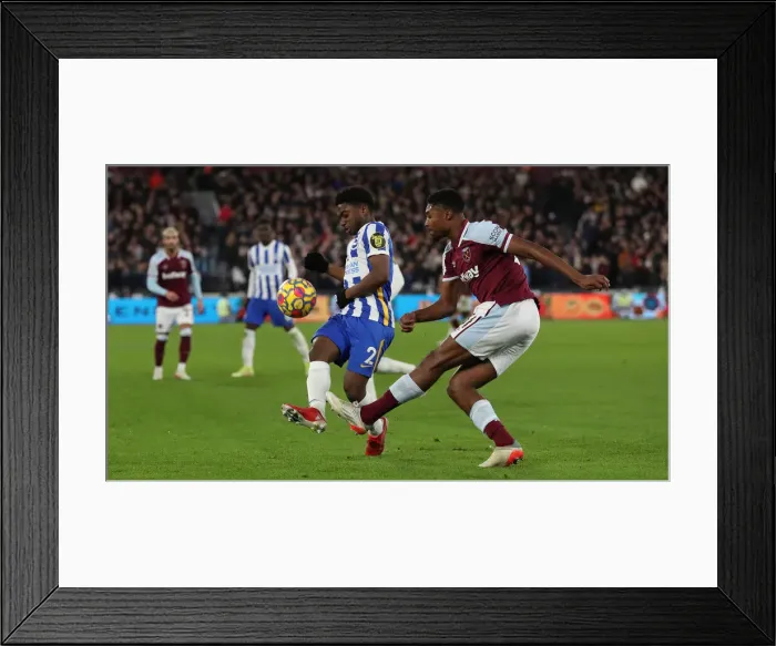 Framed Print : Decisive Moment: Premier League Showdown - West Ham United vs. Brighton and Hove Albion, 1st December 2021 Framed Print : Decisive Moment: Premier League Showdown - West Ham United vs. Brighton and Hove Albion, 1st December 2021