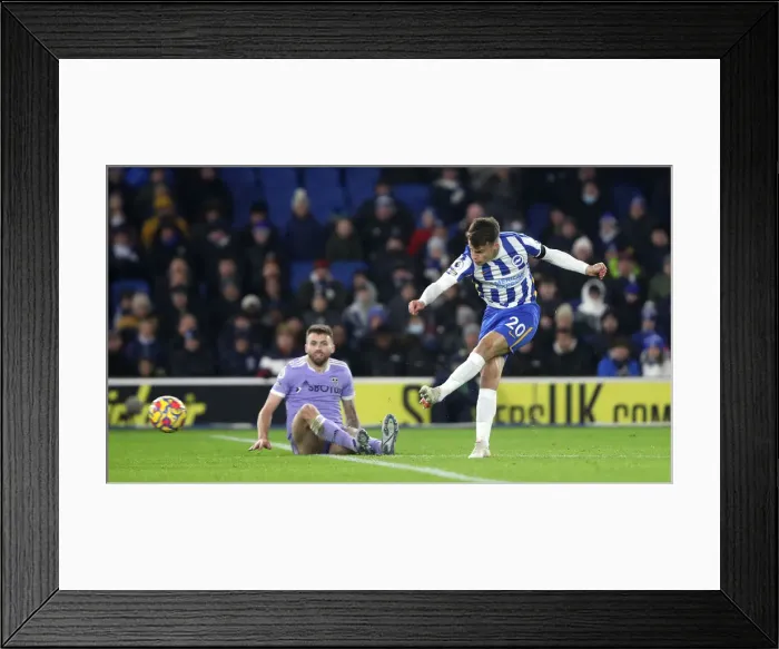 Framed Print : Intense Premier League Clash: Brighton & Hove Albion vs. Leeds United (Nov 2021)