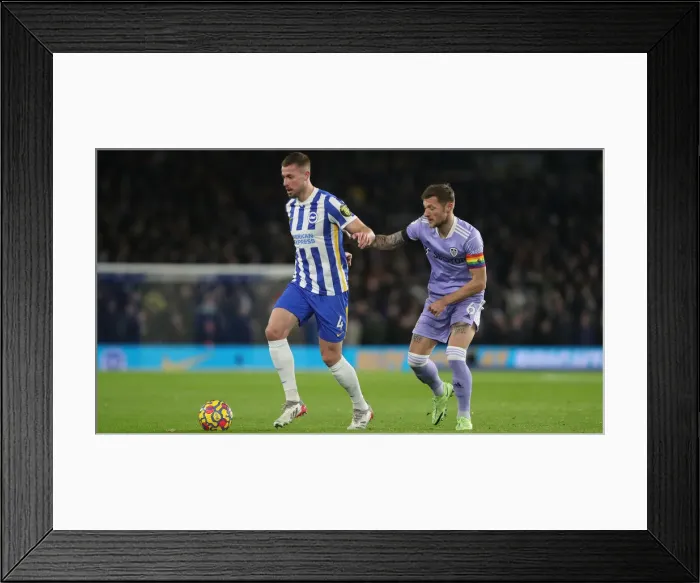 Framed Print : Brighton & Hove Albion vs Leeds United: A Premier League Battle at American Express Community Stadium (Nov 2021)