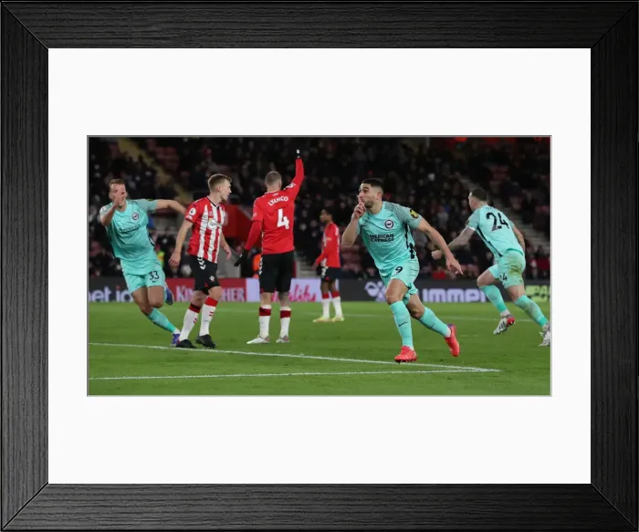 Framed Print : Decisive Moments: Southampton vs. Brighton & Hove Albion (04DEC21) - Premier League Showdown at St. Mary's