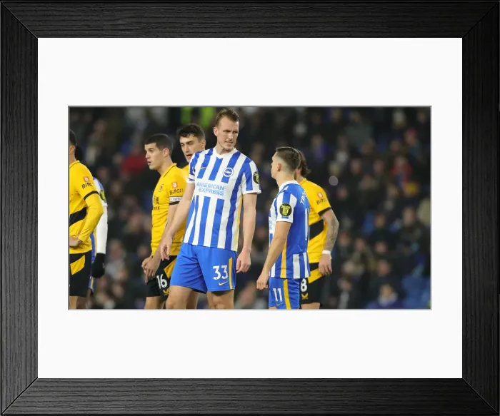Framed Print : Premier League Showdown: Brighton vs. Wolverhampton Wanderers (15DEC21) - Battle at American Express Community Stadium