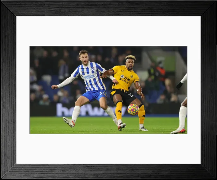 Framed Print : Brighton & Hove Albion vs. Wolverhampton Wanderers: A Premier League Battle at American Express Community Stadium (15DEC21) Framed Print : Brighton & Hove Albion vs. Wolverhampton Wanderers: A Premier League Battle at American Express Community Stadium (15DEC21)