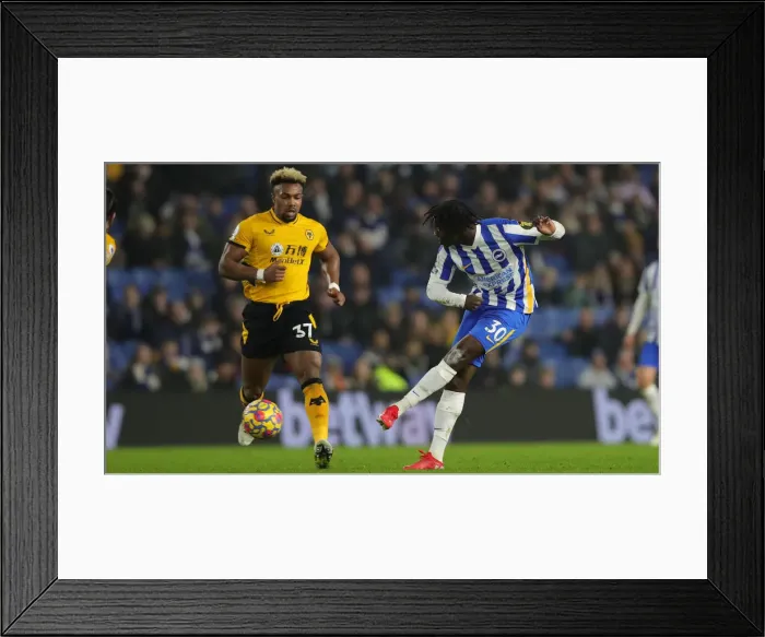 Framed Print : Brighton & Hove Albion vs. Wolverhampton Wanderers: A Premier League Battle at American Express Community Stadium (15DEC21) Framed Print : Brighton & Hove Albion vs. Wolverhampton Wanderers: A Premier League Battle at American Express Community Stadium (15DEC21)