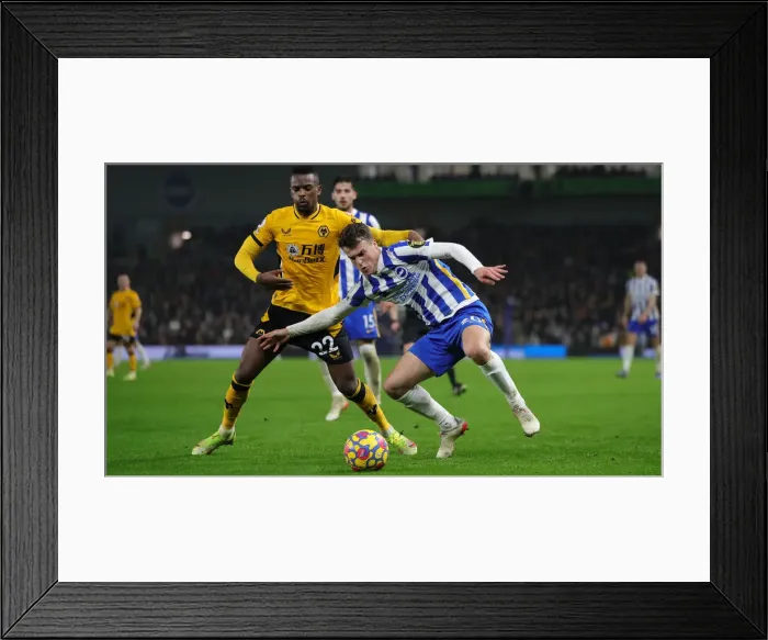 Framed Print : Brighton vs. Wolverhampton Wanderers: Premier League Clash at American Express Community Stadium (15DEC21) Framed Print : Brighton vs. Wolverhampton Wanderers: Premier League Clash at American Express Community Stadium (15DEC21)