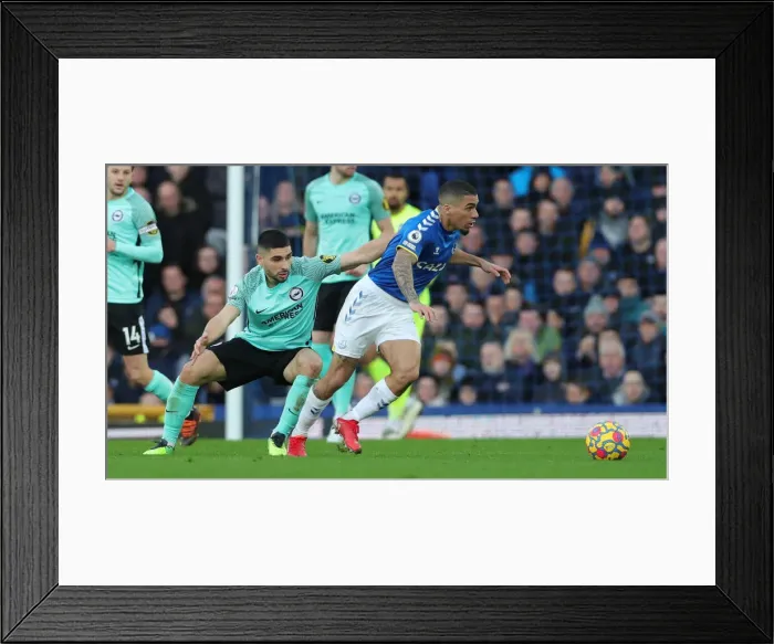 Framed Print : 2 January 2022: Everton vs. Brighton & Hove Albion - Premier League Clash at Goodison Park Framed Print : 2 January 2022: Everton vs. Brighton & Hove Albion - Premier League Clash at Goodison Park
