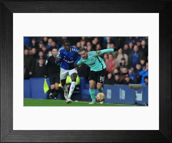 Framed Print : Everton vs. Brighton & Hove Albion: A Premier League Battle at Goodison Park - 2nd January 2022 Framed Print : Everton vs. Brighton & Hove Albion: A Premier League Battle at Goodison Park - 2nd January 2022