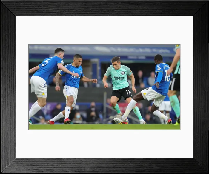 Framed Print : Premier League Clash: Everton vs. Brighton & Hove Albion at Goodison Park - 2nd January 2022