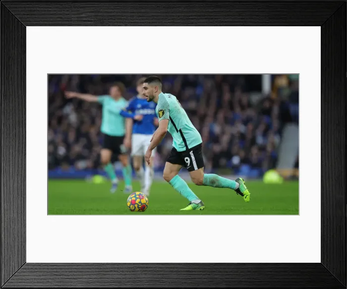 Framed Print : 2nd January 2022: Premier League Showdown - Everton vs. Brighton & Hove Albion at Goodison Park