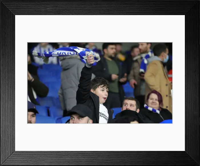 Framed Print : Brighton vs. Crystal Palace: Intense Clash in the Premier League (14JAN22)