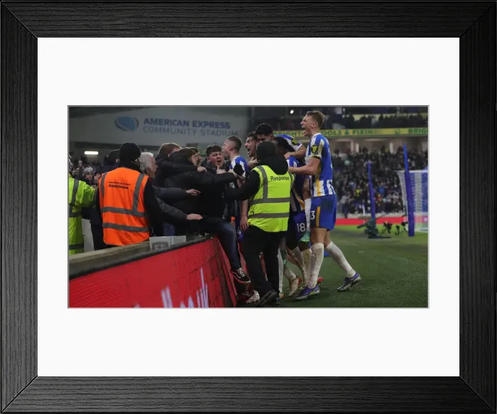 Framed Print : Intense Premier League Clash: Brighton & Hove Albion vs. Chelsea (18JAN22) Framed Print : Intense Premier League Clash: Brighton & Hove Albion vs. Chelsea (18JAN22)
