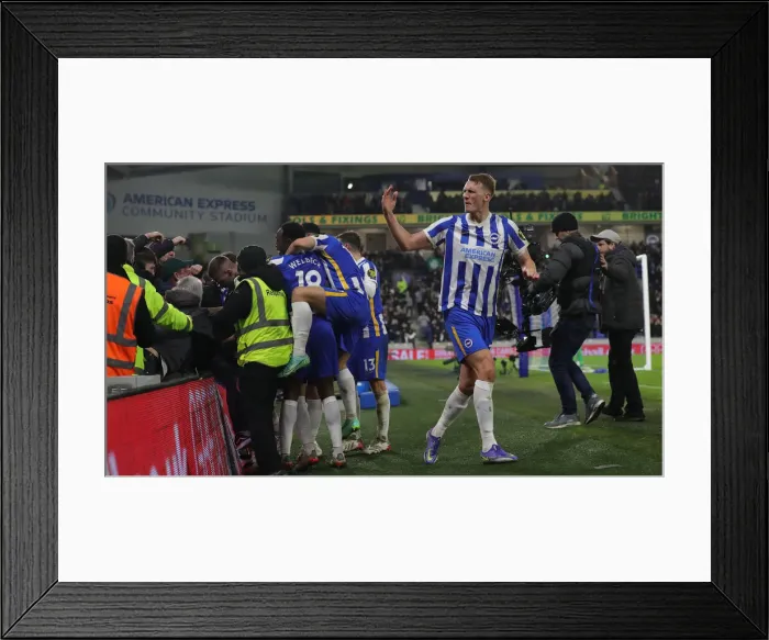Framed Print : Intense Action: Brighton and Hove Albion vs. Chelsea, Premier League Clash at American Express Community Stadium, 18JAN22 Framed Print : Intense Action: Brighton and Hove Albion vs. Chelsea, Premier League Clash at American Express Community Stadium, 18JAN22