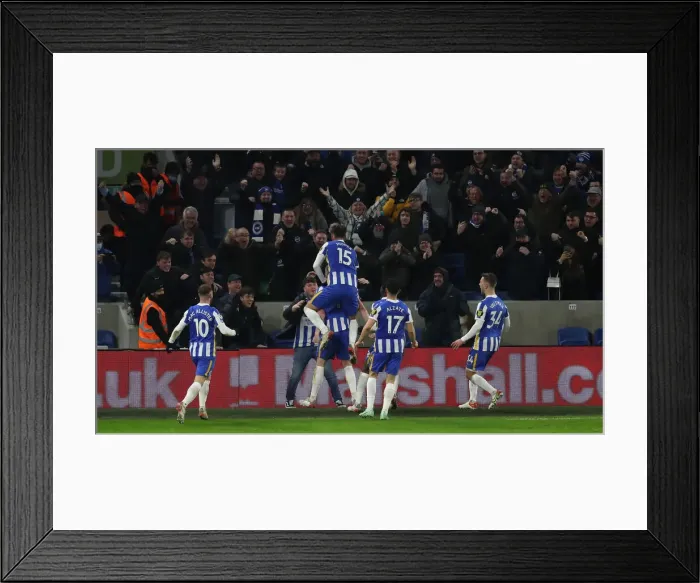 Framed Print : Intense Premier League Clash: Brighton & Hove Albion vs. Chelsea (18JAN22) Framed Print : Intense Premier League Clash: Brighton & Hove Albion vs. Chelsea (18JAN22)