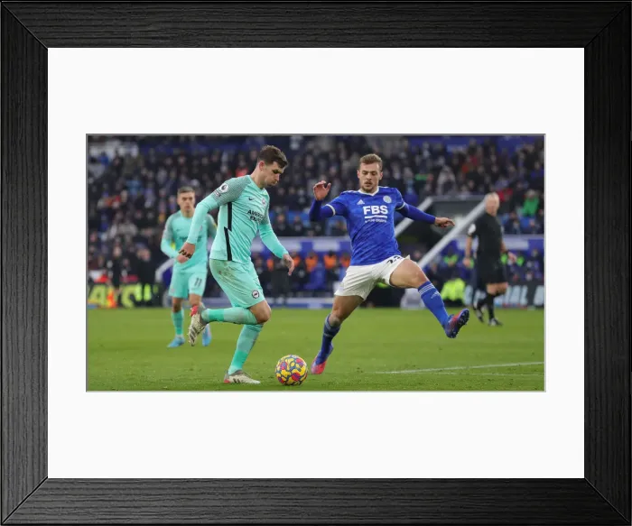 Framed Print : Premier League Clash: Leicester City vs. Brighton & Hove Albion at King Power Stadium (23Jan22)