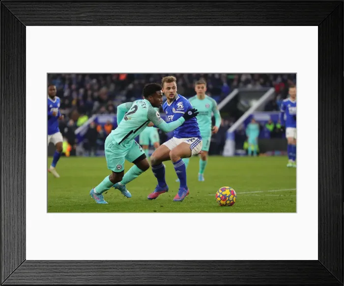 Framed Print : Premier League Showdown: Leicester City vs. Brighton & Hove Albion (23Jan22) Framed Print : Premier League Showdown: Leicester City vs. Brighton & Hove Albion (23Jan22)