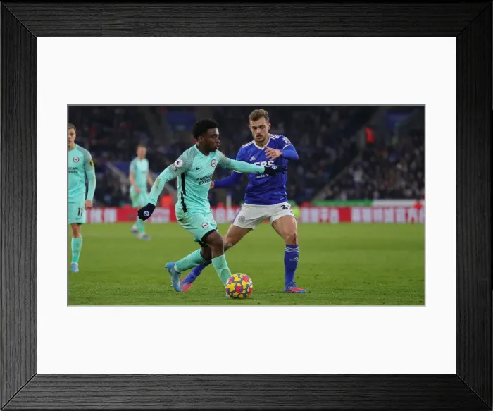 Framed Print : Intense Premier League Showdown: Leicester City vs. Brighton & Hove Albion (23Jan22) Framed Print : Intense Premier League Showdown: Leicester City vs. Brighton & Hove Albion (23Jan22)